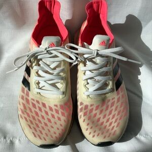 Adidas Ultraboost Pb women size 6.5 "White/Black/ Signal Pink"